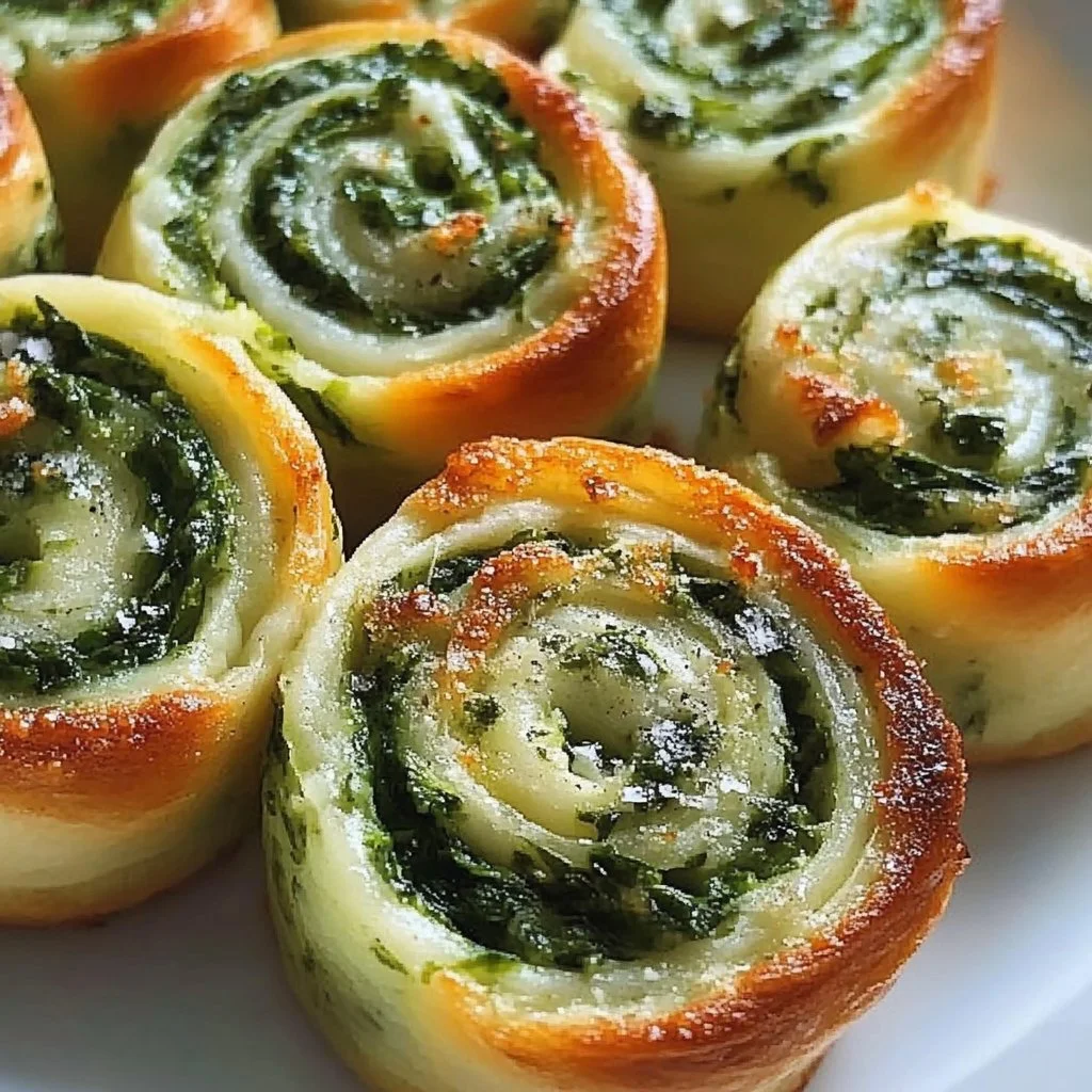 Creamy Spinach Parmesan Pinwheels