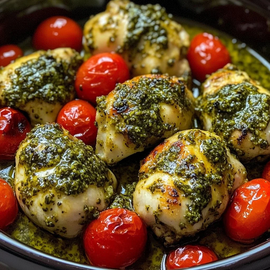 Crockpot Pesto Chicken