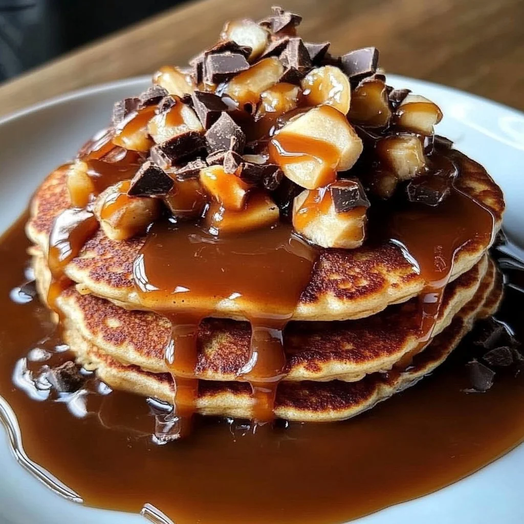 Caramel Chocolate Pancakes Vegan Gluten Free