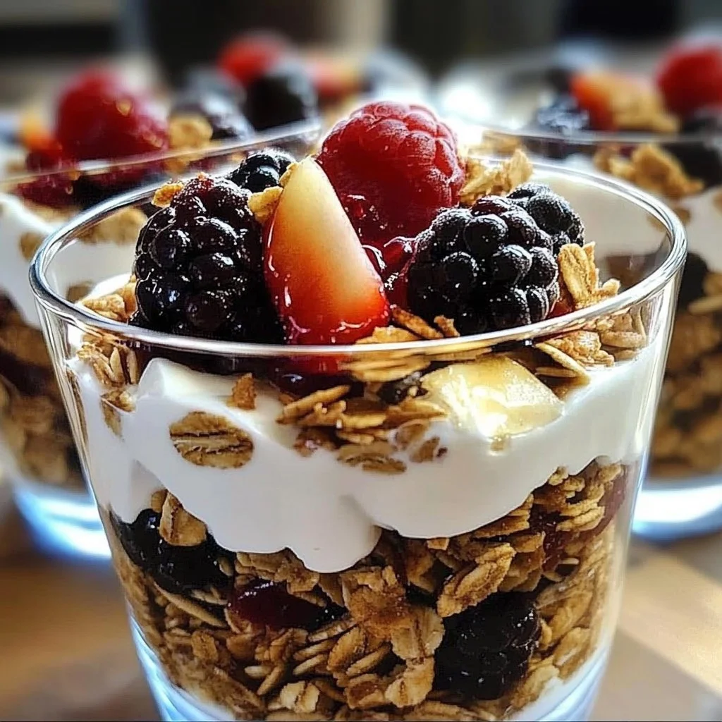Holiday Granola Yogurt Parfaits