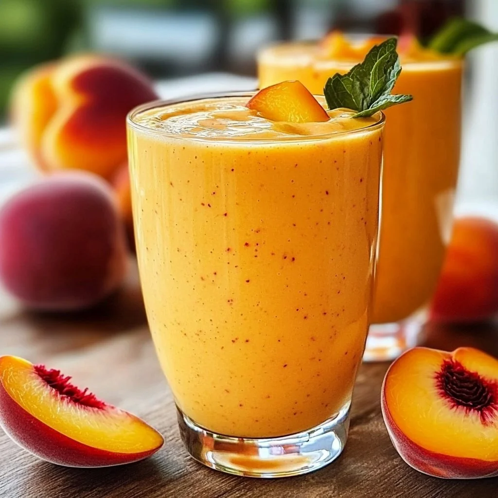 Peach Smoothie With Frozen Peaches