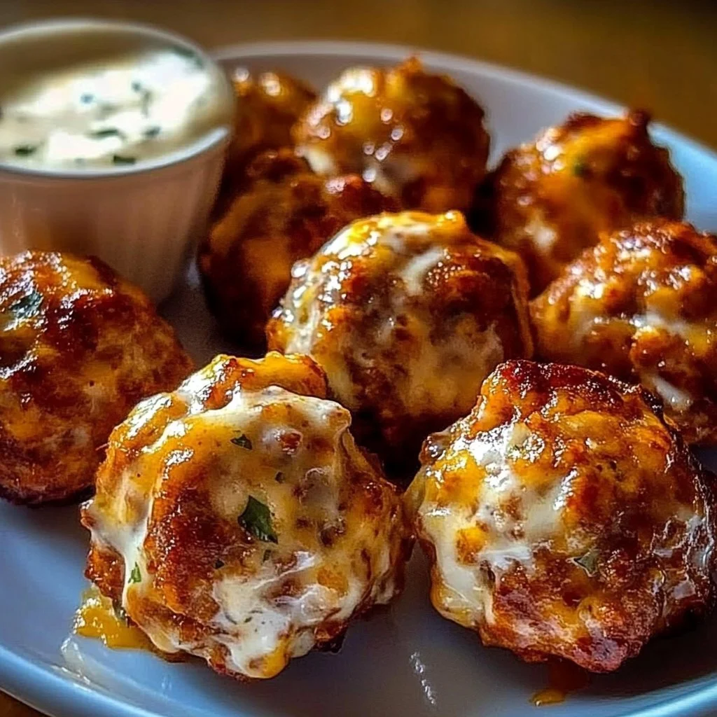 Spicy Rotel Cream Cheese Sausage Balls