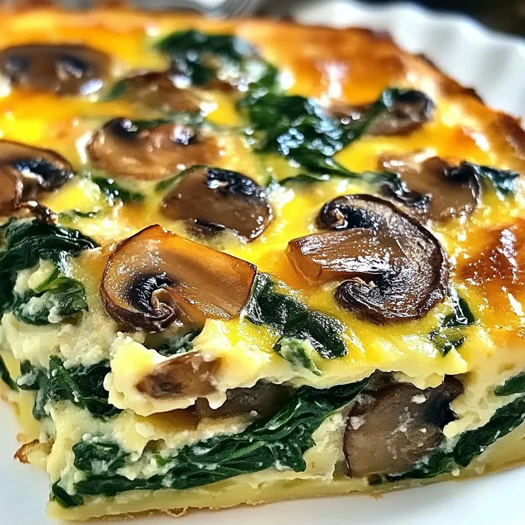 Spinach Mushroom Breakfast Casserole