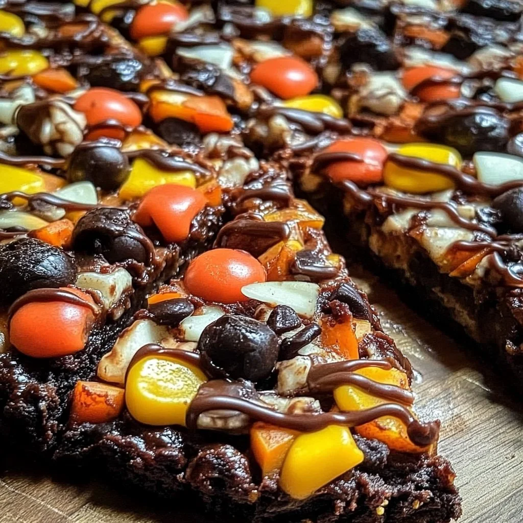 Wicked Good Halloween Brownie Pizza