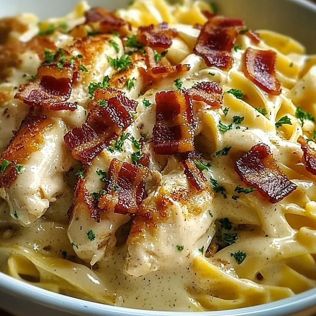 Cheddar Bacon Chicken Alfredo