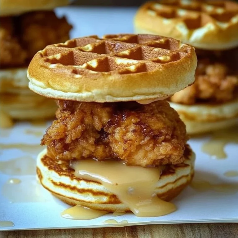 Chicken and Waffle Sliders served on a platter, perfect for game day appetizers.