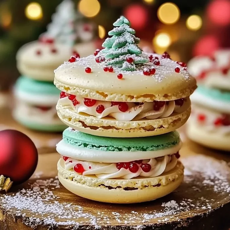 Christmas Tree Cake Macarons