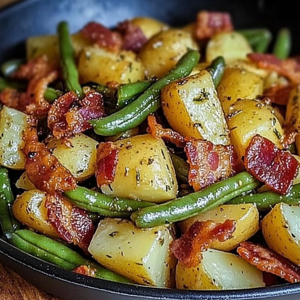 Ranch Green Beans and Potatoes with Bacon