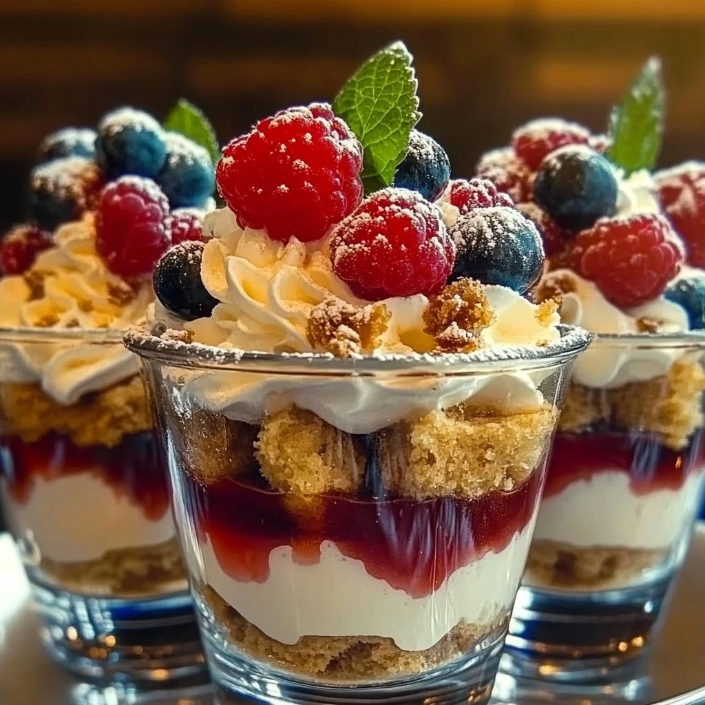 Creamy Christmas Trifle Parfait Shots