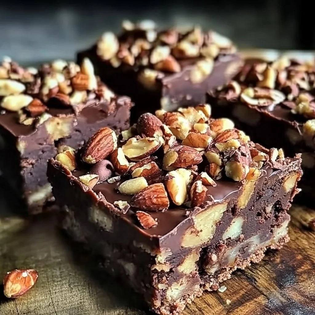 Dark Chocolate Nut Squares