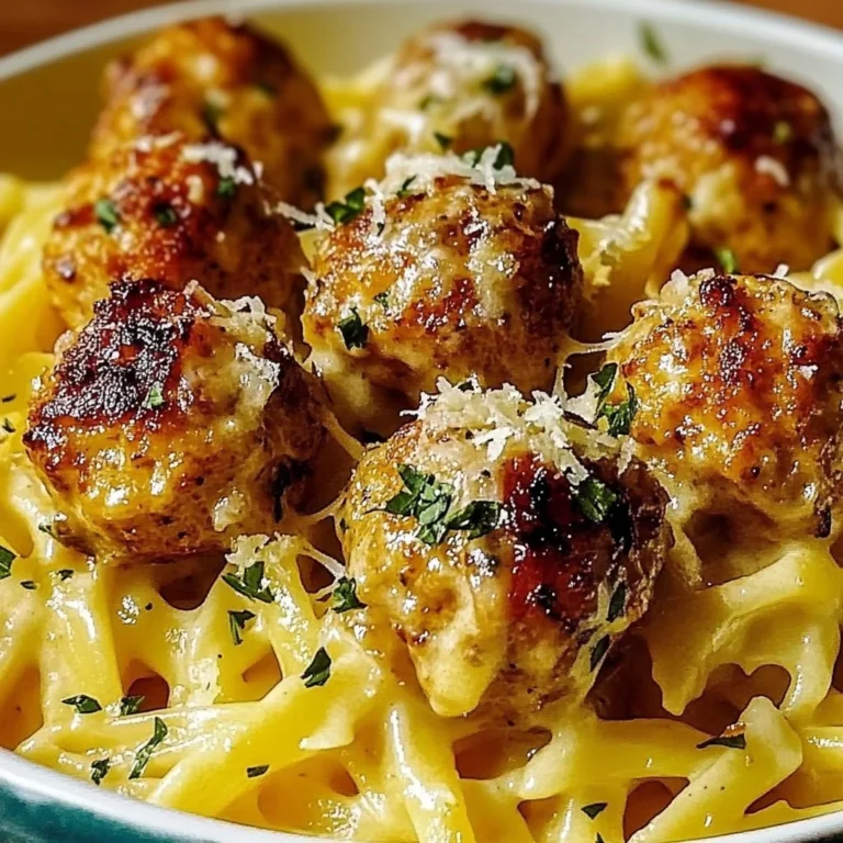 Chicken Balls with Parmesan Pasta