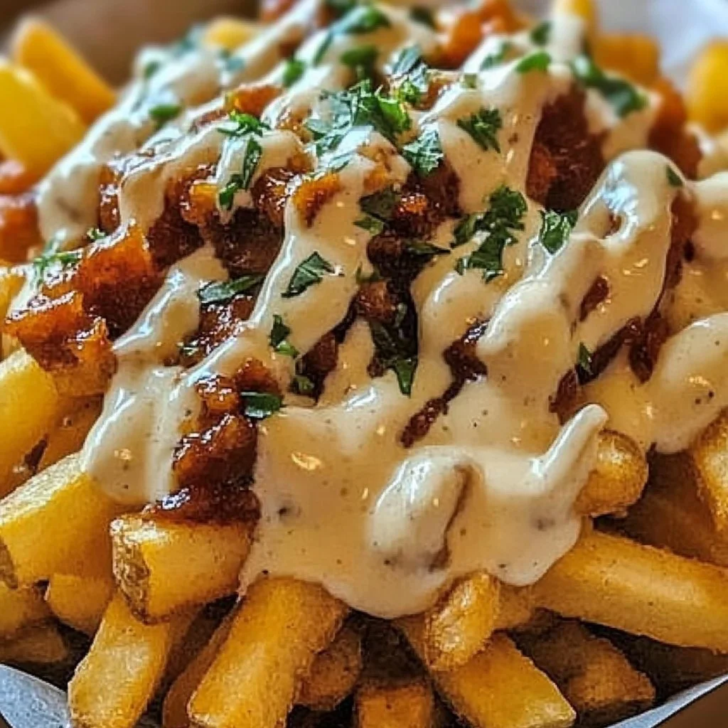 Plate of Louisiana Voodoo Fries topped with cheese and spices