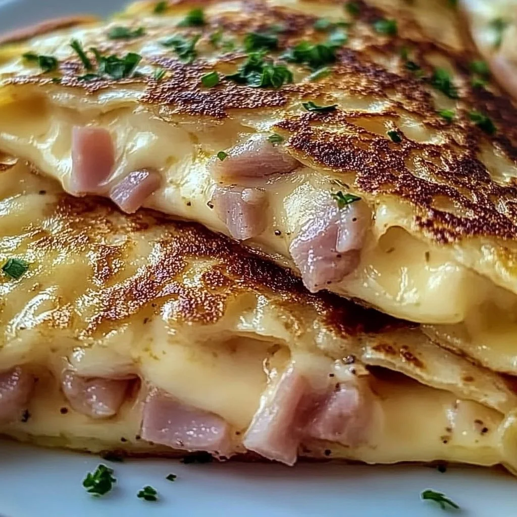 Melty Ham Cheese Crêpes