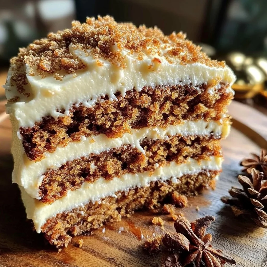 Christmas Spice Cake with Eggnog Buttercream