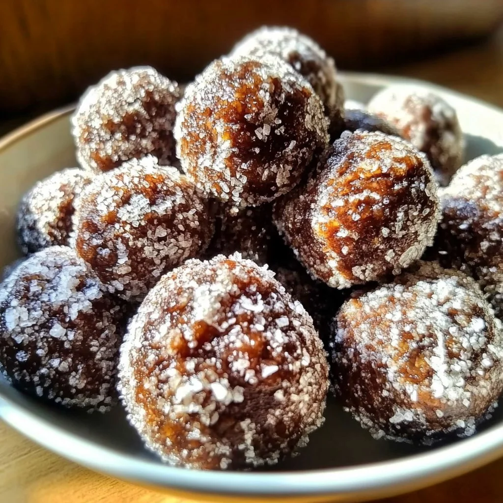Delicious no-bake rum balls ready to enjoy, perfect for celebrations.