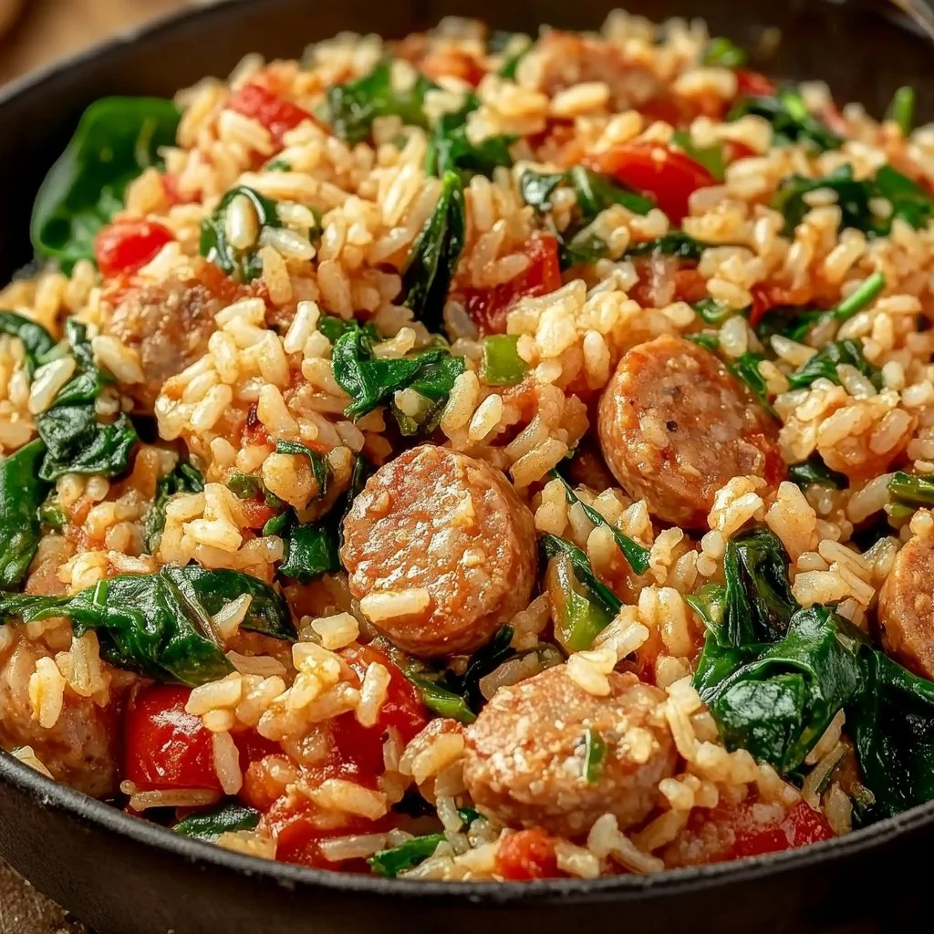 Spicy Italian Sausage and Brown Rice
