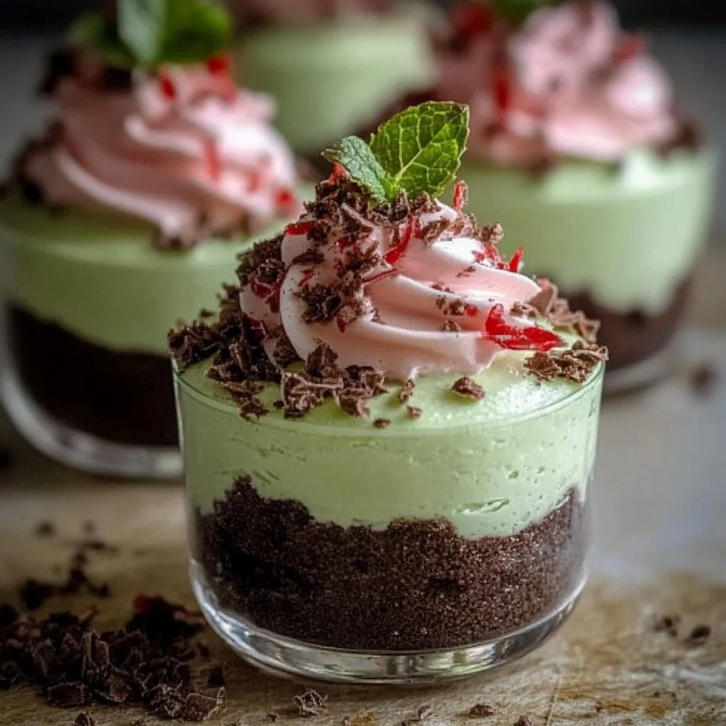 peppermint cheesecake mousse cups