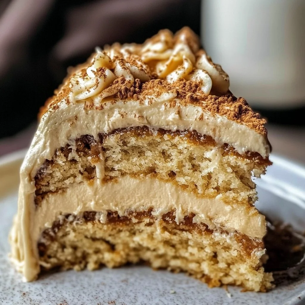 Vanilla Latte Cake with Espresso Buttercream