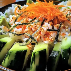 Delicious California Roll sushi bowl with fresh ingredients and vibrant presentation