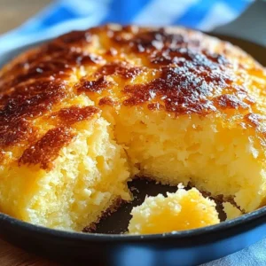 Delicious Colonial Spoon Bread served in a rustic dish