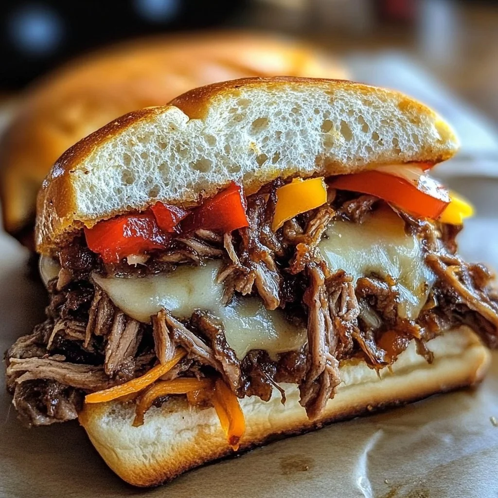 Delicious Crockpot Sandwiches ready to serve with rich, slow-cooked flavors.