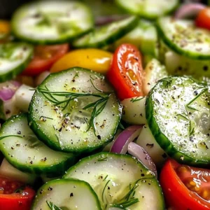 Cucumber Ranch Crack Salad served in a bowl with fresh ingredients