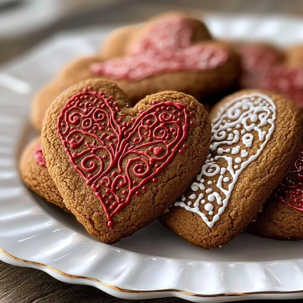Freshly baked gingerbread cookies decorated for the holidays