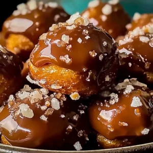 Delicious no-bake salted caramel pretzel bites arranged on a plate