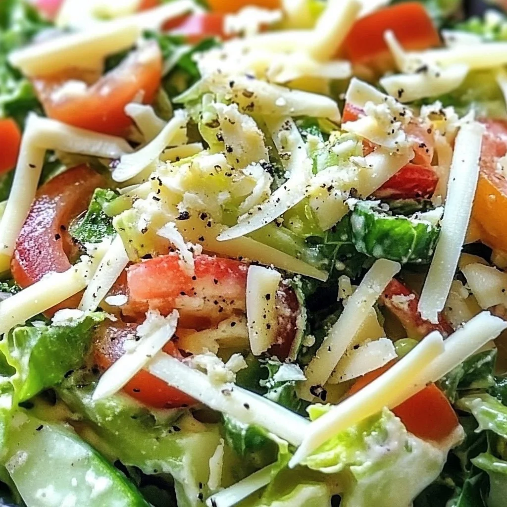Fresh Parmesan Chopped Salad with colorful vegetables and cheese