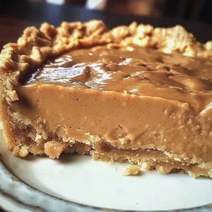 Delicious peanut butter cookie pie served with a scoop of ice cream.