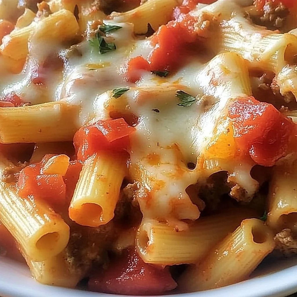 Bowl of Rotel Pasta Fiesta featuring colorful ingredients and cheese