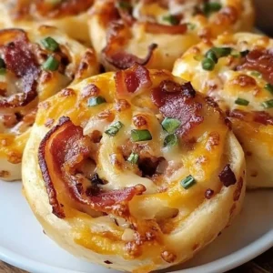 Spicy Bacon Cheese Pinwheels appetizer served on a plate