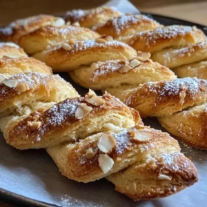 Soft ricotta almond biscuit twists served on a plate