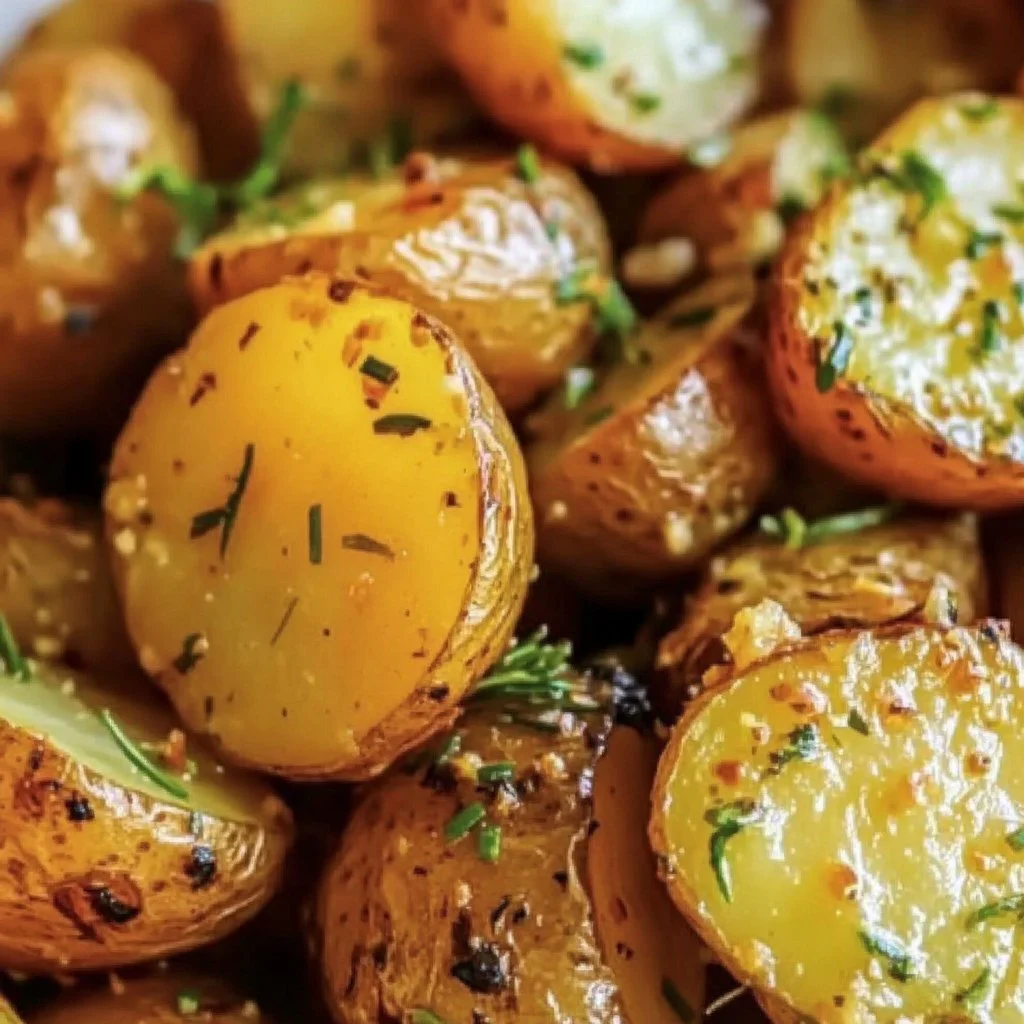 Spring baby potatoes in a rustic bowl ready for cooking
