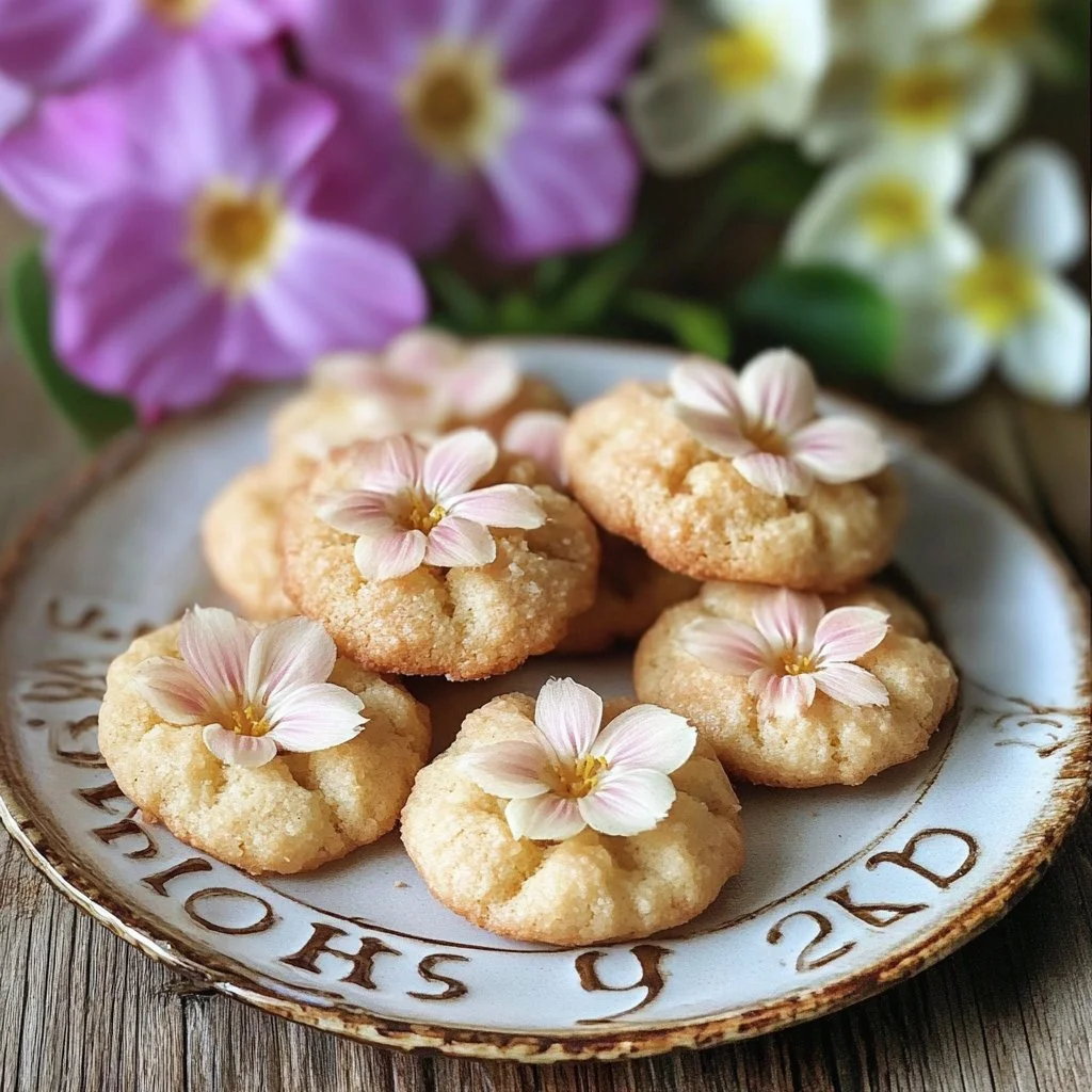 Spring Blossom Cookies decorated with flowers and pastel colors.